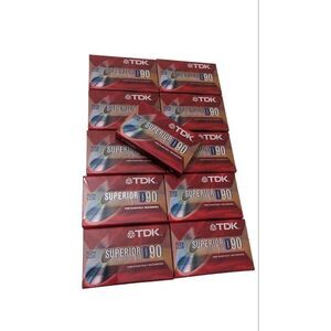 11 New Selaed TDK D90 Superior Normal Bias 90 Minute Blank Audio Cassette Tapes‎